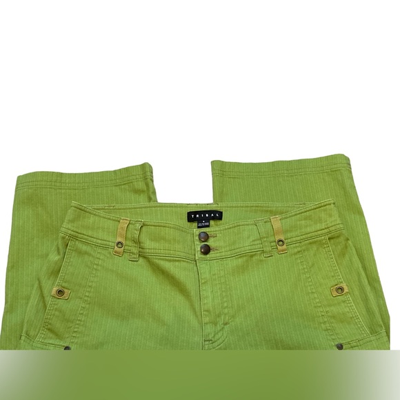 Tribal green capris pants size 8 - Picture 4 of 5